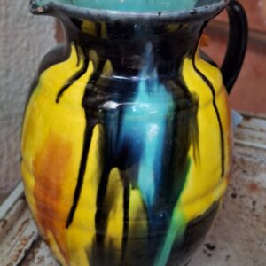 JARRA OAXAQUEÑA DE CERÁMICA CHORREADA