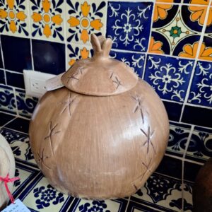 OLLA DE BARRO EN FORMA DE CALABAZA